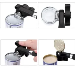 Burköppnare Manual Burköppnare Flasköppnare i rostfritt stål Slät kant Halkfritt handtag för kök