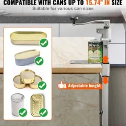 Burköppnare, Manuell kommersiell bordsöppnare, 74x23,5x10 cm, Justerbar kraftig stål