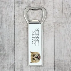 Cairn Terrier - flasköppnare med foto och inskription för Art-Dog öl