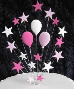 Cake Topper Stjärnor Ballonger