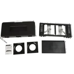 Campingkök, 2 brännare, bärbar design,Med bakplåt