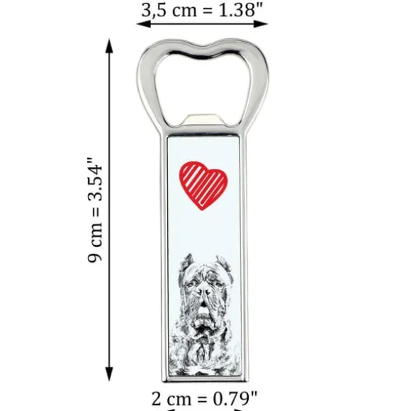 Cane Corso Italiano - flasköppnare med en hund, personlig kylöppnare, unik present till en man från Art-Dog