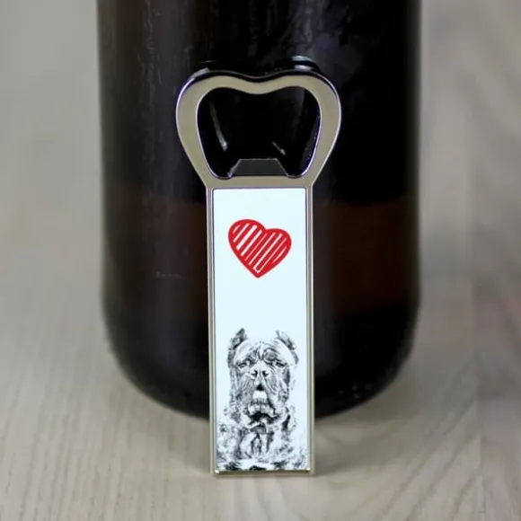 Cane Corso Italiano - flasköppnare med en hund, personlig kylöppnare, unik present till en man från Art-Dog