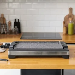 Cecotec Electric griddle, 2000 W, with designer structure and stainless steel finish. Adjustable thermostat and non-stick plate with griddle surface, | CDON