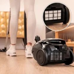 Cecotec 800-W canister vacuum cleaner. With bag. Maximum tank capacity of up to 2L, with high-efficiency filtering system and metallic telescopic tub | CDON
