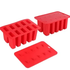 10-cellers silikonglassform för fryst glass med lock