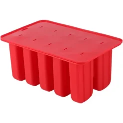 10-cellers silikonglassform för fryst glass med lock