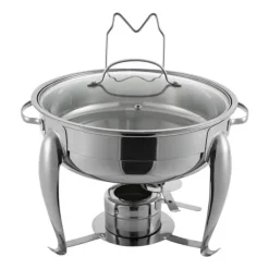 Chafing Dish, Hållbar Ram i Rostfritt Stål, Glaslagg, Stabil Uppvärmningslösning