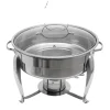 Chafing Dish, Rostfritt Stål, Kapacitet på 6 Liter,Silver