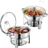 Chafing Dish, Rostfritt Stål, Inkluderar Glaslock,2 paket