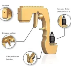Champagne Gun Wine Dispenser Shooting Fountain Champagne Gun (Guld) [66]