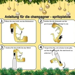 Champagne Gun Wine Dispenser Shooting Fountain Champagne Gun (Guld) [66]