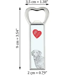 Chesapeake Bay Retriever - flasköppnare med en hund, personlig kylöppnare, unik present till en man från Art-Dog