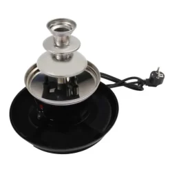 Chokladfontän, 3-nivå i rostfritt stål, 1 lb kapacitet, kontinuerligt flöde, lätt att rengöra, idealisk för fester