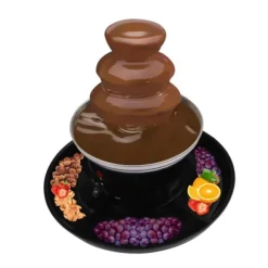 Chokladfontän, 3-nivå i rostfritt stål, 1 lb kapacitet, kontinuerligt flöde, lätt att rengöra, idealisk för fester