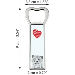 Chow Chow - flasköppnare med en hund, personlig kylöppnare, unik present till en man från Art-Dog