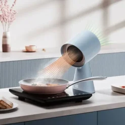 CIARRA Bärbar köksfläkt 3 filter Fristående köksfläkt Blå