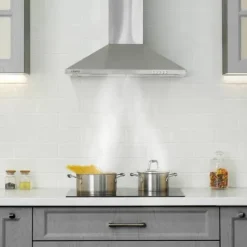 CIARRA dekorativ huva 60cm A++ 2st Kolfilter 370m³/h Återvinning eller evakuering 3 hastigheter INOX