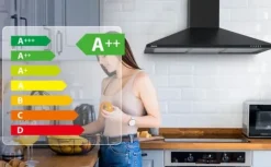 CIARRA Fläktkåpa 90cm A++ 370 m³/h 3 hastigheter 2st Aktivt filter Återvinning eller evakuering Luftfilter Svart