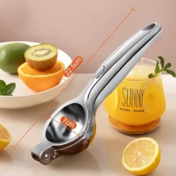 Citronpress med 7 cm diameter, handpress, citruspress, manuell, anti-etsningsmedel, manuell tung juicepress, säker och hållbar citronklämma