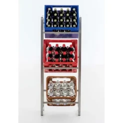 CLP Flaska Hylla Lennert Solid Förvaringslådor För Flaskor [Rostfritt Stål]