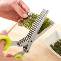 15cm malet 5 lager Kökssax korp Scallionsskärare hackade Örter kryddmunnar Matlagning Huvudbonadsax 2020 Sax