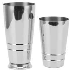 Cocktailmixer 304 rostfritt stål glansigt med botten diskmaskinssäker Boston Shaker för hemmabar silver