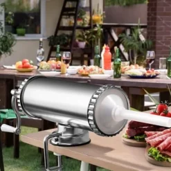 COSTWAY 3L Korvstoppare Köttfärskorvmaskin 3 x rör (Ø 15/19/22 mm) Rostfritt stål