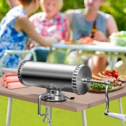 COSTWAY 3L Korvstoppare Köttfärskorvmaskin 3 x rör (Ø 15/19/22 mm) Rostfritt stål