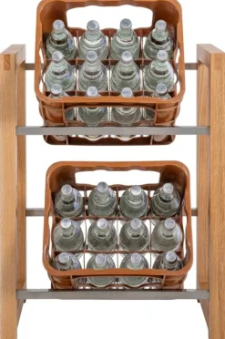 Crate Rack Oak, dryckeshållare, lättillgänglig - för 2 lådor