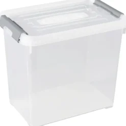 Curver 243859 Förvaringslåda HANDY stapelbar (L x B x H) 294 x 194 x 254 mm Transparent, Silver 1 st