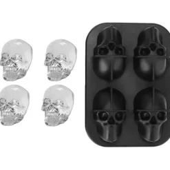 3D Skull Ice Cube-form för whisky, scotch, cocktail och sprit eller gelé, godis, choklad, fest, present s.482