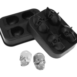 3D Skull Ice Cube-form för whisky, scotch, cocktail och sprit eller gelé, godis, choklad, fest, present s.482