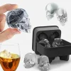 3D Skull Silikonform för isbitar, choklad, glass, whisky, vin, cocktails[H1295]