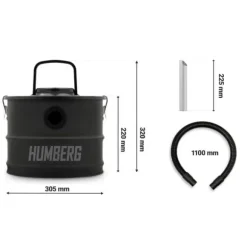 Dammsugare för aska i öppen spis 15L 1200W HM-404