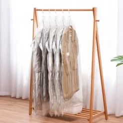 Dammsugningspåsar för hängande kläder 135x70 cm Set med 4 transparenta