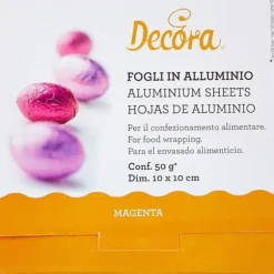 Decora Feuille DALUMINIUM Magenta 50 G 10 X 10 CM, Annat - 0796210