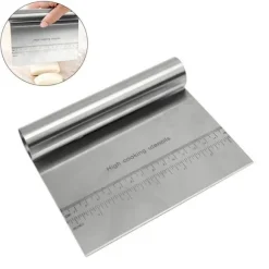 Degskrapa Rostfritt stål Slicer Pastry Pizza Cutter med mätskala