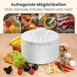 Dehydrator - CLATRONIC - DR 2751 Vit - 5 stapelbara nivåer - 3,5 kg mat - 250 Watt