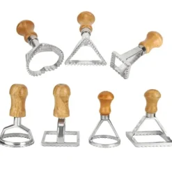 7-delad dumplingformsats - gör-det-själv-kakor, tårtor, bakverk och pasta-stämpelpressmaskin - kökstillbehör