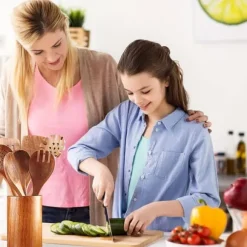 7-Delad träslev Set för matlagning, Akacia träredskap, Träslev Set för kök