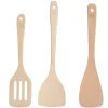 3-delars set omålade träspatel köksredskap matlagningsverktyg för non-stick pannor
