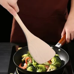 5-delars set träspatelsked matlagningsverktyg köksredskap kit för non-stick panna