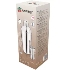 3-delat cocktailbartenderset. KINGHOFF KH-1705 Shaker