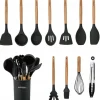 12-delat köksredskapsset: Sked, visp, tång, stativ