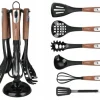 7-delat köksredskapsset: Sked, visp, tång, stativ