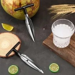 4-delat kokosöppnare-set för ungt grönt färskt kokosvatten, säkra och enkla att öppna kokosnötter