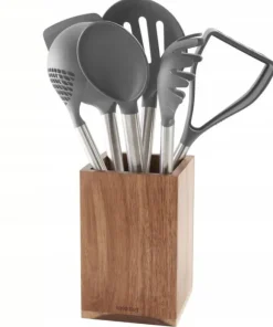 6-delat set med Kinghoff KH-1325 köksredskap i akacia