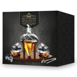 Deluxe Diamond Decanter Set