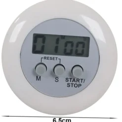 Digital Kökstimer med LCD Display och Magnet Vit